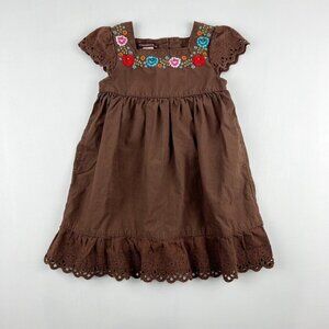 Tea Collection Embroidered Button Back Dress 2T